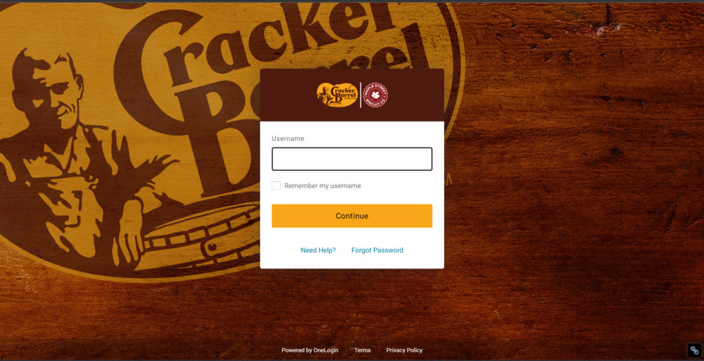 Cracker Barrel Front Porch SelfService Login